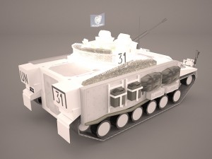 tank amx-56 leclerc united nations 3D 모델