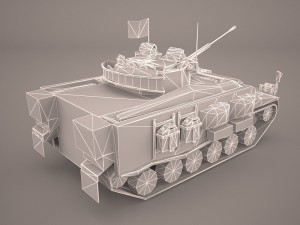 tank amx-56 leclerc united nations 3D 모델
