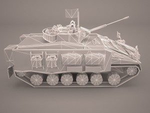 tank amx-56 leclerc united nations 3D 모델