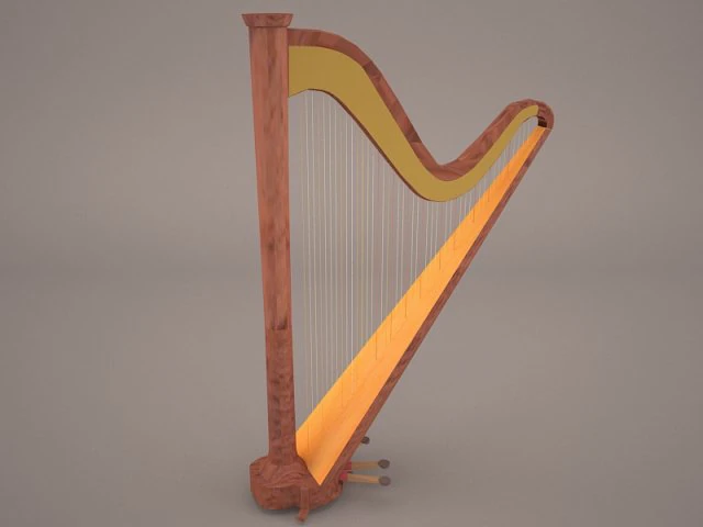arp m&uuml;zik aleti 3D Model .c4d .max .obj .3ds .fbx .stl .blend 