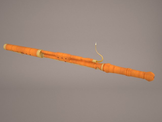 bassoon 3Dモデル .c4d .max .obj .3ds .fbx .stl .blend 