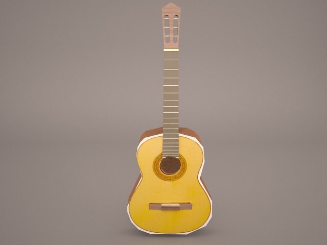 acoustic guitar Modelo 3D .c4d .max .obj .3ds .fbx .stl .blend 