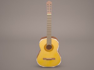 acoustic guitar 3D Model