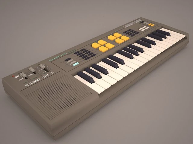 electronic piano 3D Model .c4d .max .obj .3ds .fbx .stl .blend 