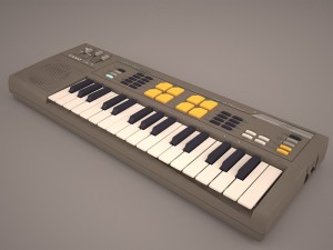 electronic piano 3D 模型