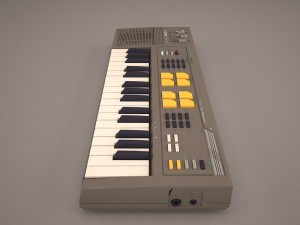 electronic piano 3D 模型