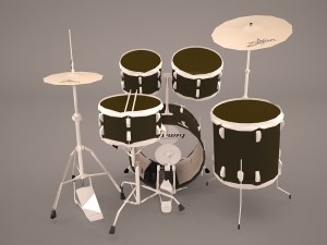 large drum kit 3Dモデル