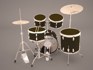 large drum kit 3D Model