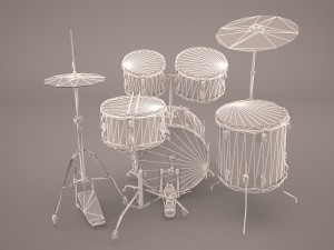 large drum kit Modello 3D