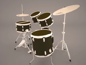 大型ドラムキット 3Dモデル