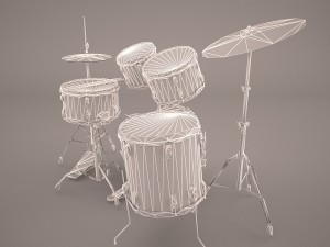 large drum kit Modello 3D
