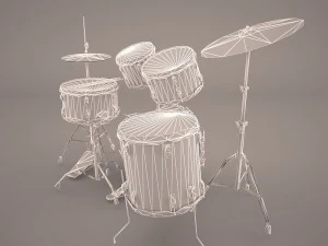 大型ドラムキット 3Dモデル