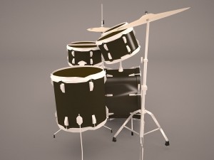 large drum kit Modello 3D