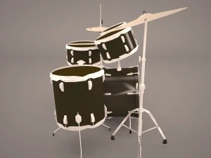 大型ドラムキット 3Dモデル