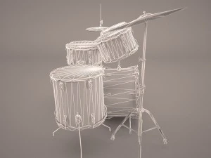 大型ドラムキット 3Dモデル