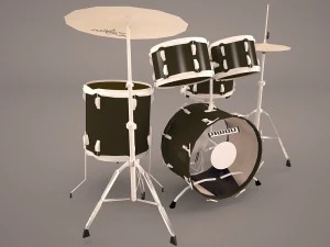 大型ドラムキット 3Dモデル
