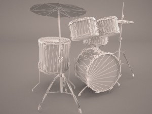 large drum kit Modello 3D