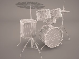 大型ドラムキット 3Dモデル
