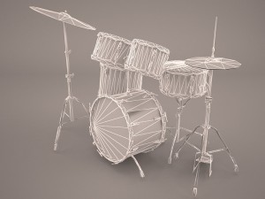 large drum kit Modello 3D