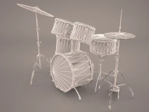 大型ドラムキット 3Dモデル