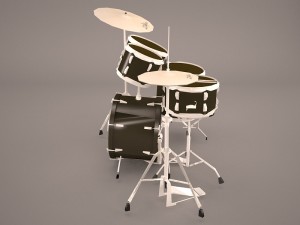 large drum kit Modello 3D