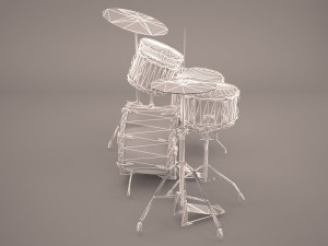 large drum kit Modello 3D