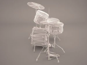 大型ドラムキット 3Dモデル