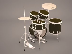 大型ドラムキット 3Dモデル