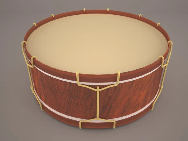 snare drum 3D Model .c4d .max .obj .3ds .fbx .stl .blend