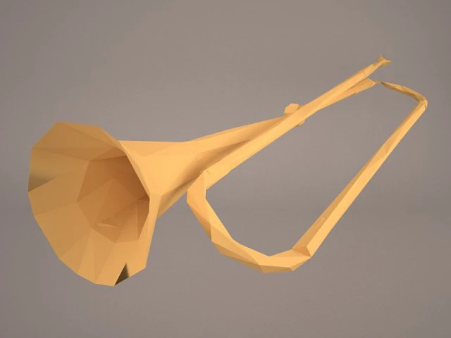 trumpet 3D Model .c4d .max .obj .3ds .fbx .stl .blend 