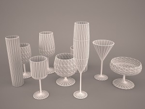 glass set Model 3D