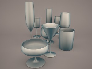 glass set Model 3D