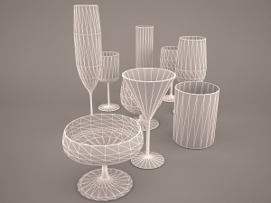 glass set Model 3D
