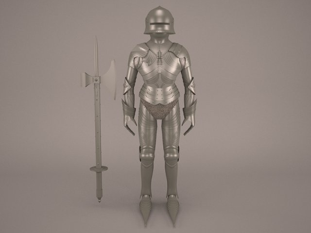 medieval knight armor 3D Model .c4d .max .obj .3ds .fbx .stl .blend 