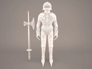 medieval knight armor 3D Model