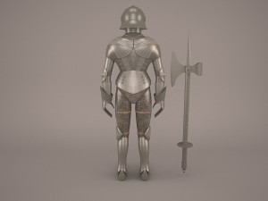 medieval knight armor 3D Model