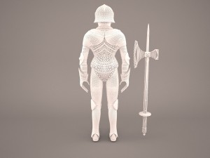 medieval knight armor 3D Model