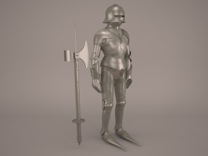 medieval knight armor 3D Model