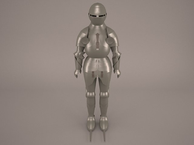 medieval knight armor Model 3D .c4d .max .obj .3ds .fbx .stl .blend 