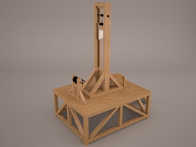 guillotine Modelo 3D .c4d .max .obj .3ds .fbx .stl .blend 