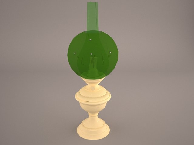 oil lamp 3D 模型 .c4d .max .obj .3ds .fbx .stl .blend 
