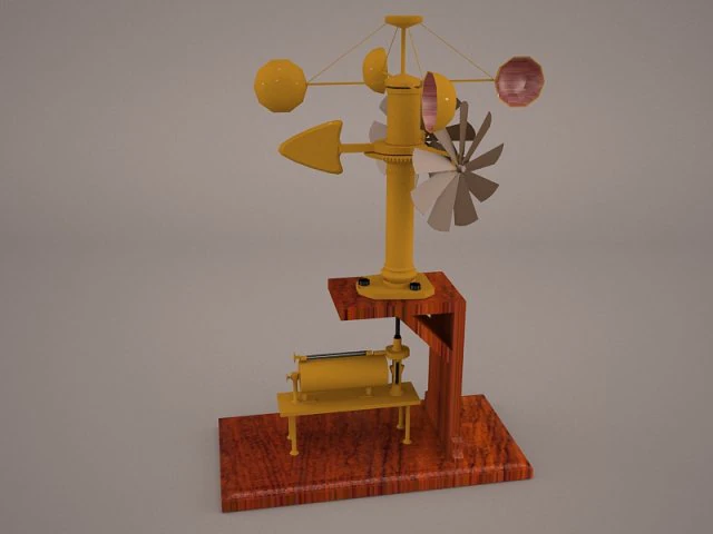 anemometer 3D Model .c4d .max .obj .3ds .fbx .stl .blend 