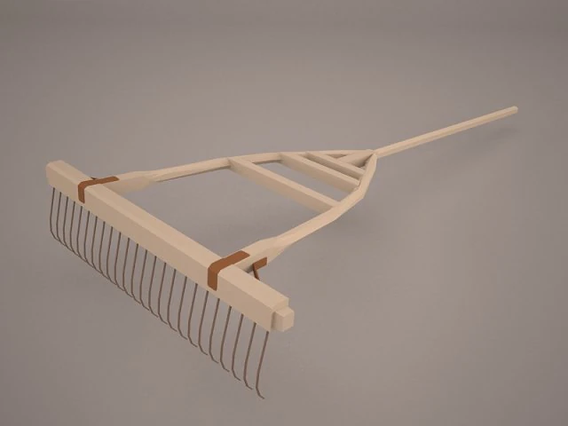 garden rake 3D Model .c4d .max .obj .3ds .fbx .stl .blend