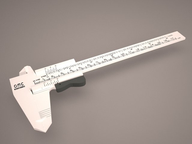 vernier caliper 3D Model .c4d .max .obj .3ds .fbx .stl .blend 