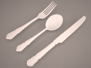 simple flatware 3D 모델