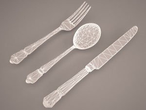 simple flatware 3D Model