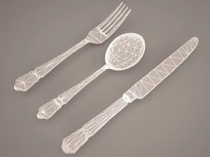 simple flatware 3D Model