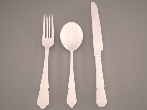 simple flatware 3D Model