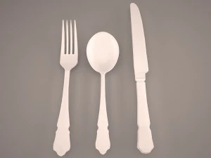 simple flatware 3D Model