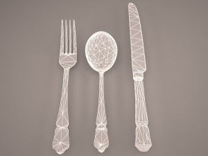 simple flatware 3D Model